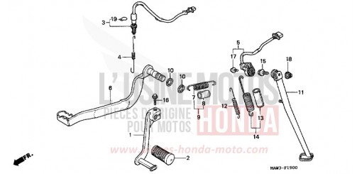 PEDALE/BEQUILLE XL600VT de 1996